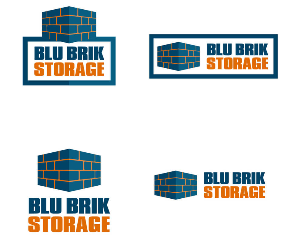 Blu Brik Storage Logo Design